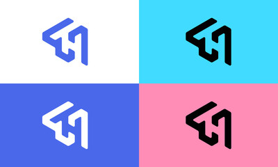 modern creative professional lettering vector logo file concept is letter t and h for company logo 