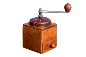 Vintage hand cranked coffee grinder