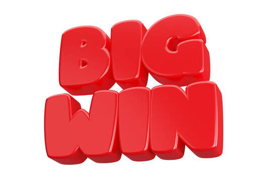 big win 3d word text