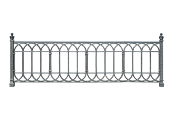 Decorative cast railings, fence.