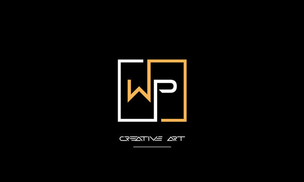 WP, PW, W, P abstract letters logo monogram