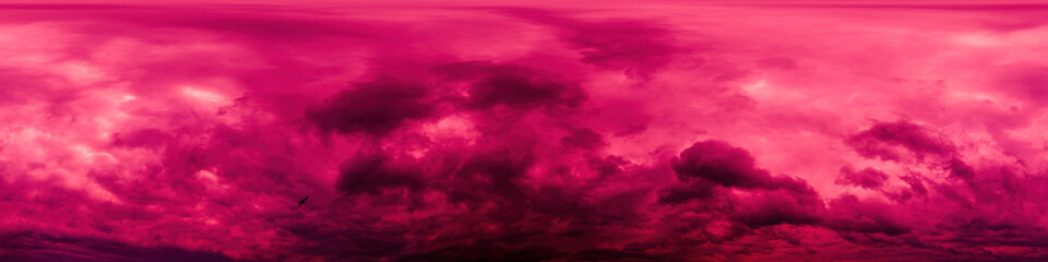 Overcast sky panorama on rainy day with Nimbostratus clouds in seamless spherical equirectangular format. Full zenith for use in 3D graphics, game and for aerial drone 360 degree panorama as sky dome.