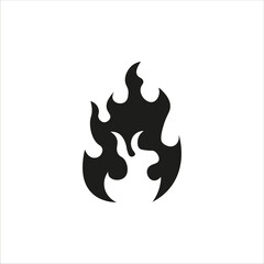 fire icon, vector, illustration, symbol on white background