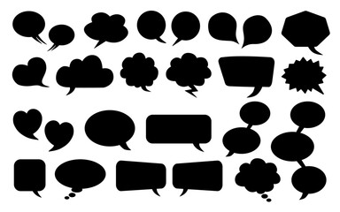 speech bubbles of various shapes,
다양한 형태의 말풍선들