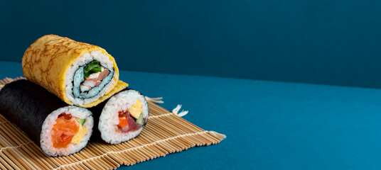 Ehomaki, Rolled sushi eaten on Setsubun. Setsubun is a Japanese event held in February....