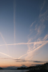 日本風景江ノ島夕焼け