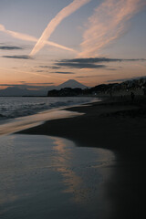 日本風景江ノ島夕焼け