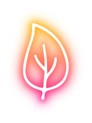 Fototapeta premium Collection of Leaf neon