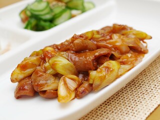牛内臓肉の味噌焼き