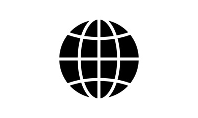 circle globe logo icon vector