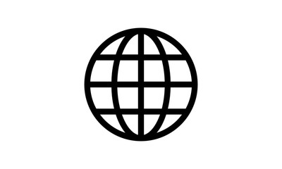 circle globe logo icon vector
