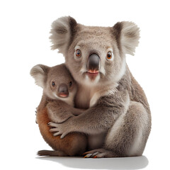 koala in front of background. AI generative