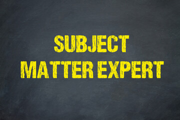 Subject Matter Expert	
