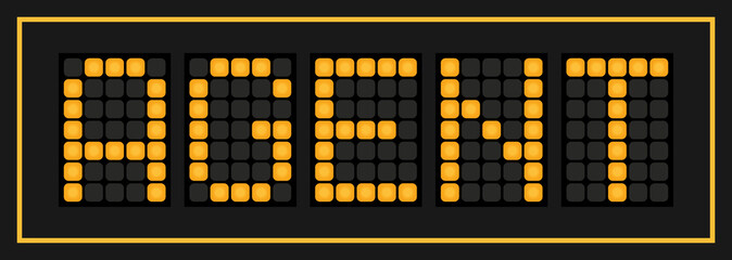 Fototapeta premium Orange color led banner in word agent on black background