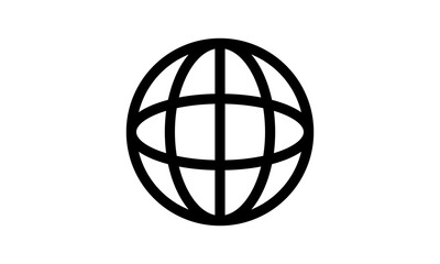 circle globe logo icon vector