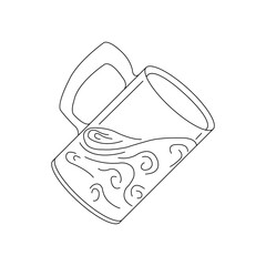 illustration vector graphic of beer glass