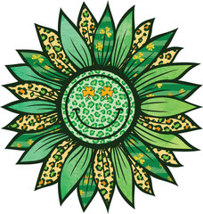 St. Patrick's Day Sunflower sublimation