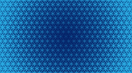 Repeating texture with sacred geometry, flower of life and gradient. Vector blue seamless pattern for background, wallpaper, textile, fabric, wrapping paper, web site backdrop