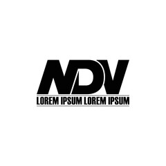 NDV letter monogram logo design vector