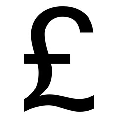 Obraz premium Pound currency symbol icon on Transparent Background