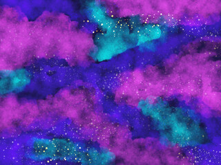 digital water colors and splash painting background