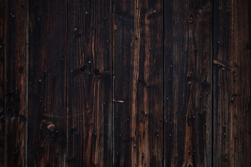 Old dark brown wood background texture.