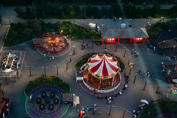 amusement park with ferris wheel