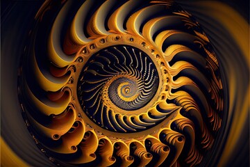 Mesmerizing spiral pattern background (ai generated)