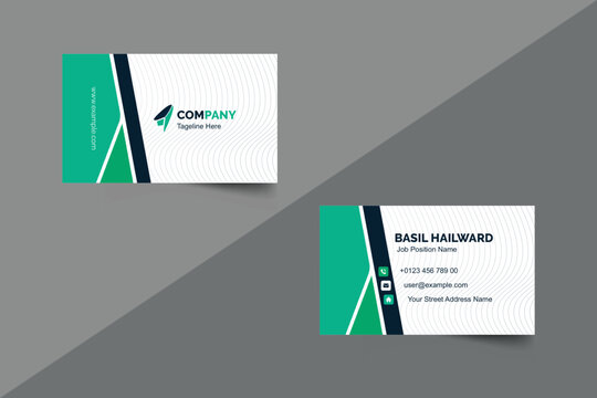 Horizontal Business Card Design Template 