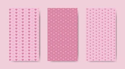 Flat design with heart and love elements for valentines day pattern collection
