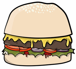 Cartoon Burger
