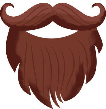 Dyke or Verdi concept, Beard and Mustche vector color icon design, Germanic symbol, Germany culture sign, Deutschland traditions Elements stock illustration 