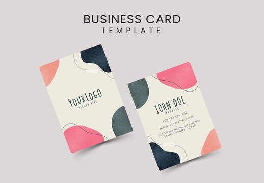 Minimal Vertical Business Card Layout