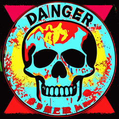 skull danger sign