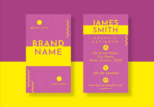 Vertical Business Card Layout