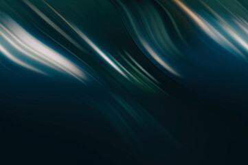 Abstract Wavy Flowing Flexible Light Lines Movement on Dark Background.