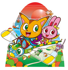 Obraz premium トンボ,秋,魔法使いキャラクター,イメージ画
