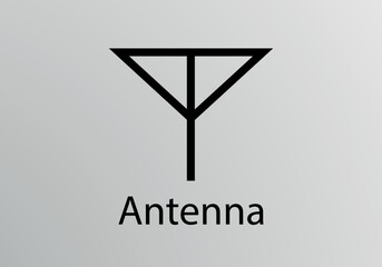 Antenna Engineering Symbol, Vector symbol design. Engineering Symbols.