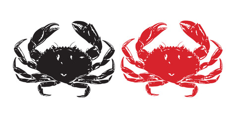 Crab animal. Vector illustration on white background