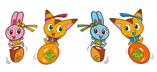 走る,キャラクター,ふたり