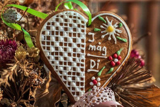 Traditionelles Lebkuchenherz zum Liebstattsonntag
