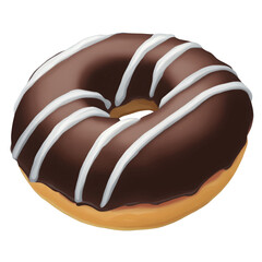 donut drawn digital painting watercolor illustration