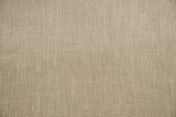 Fototapeta na wymiar Natural color linen fabric texture closeup as textile background