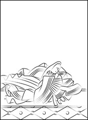 筆書きの百人一首　右近