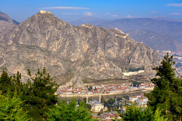 Top view of Amasya city in Turkey