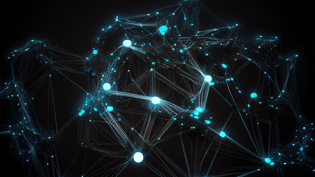 Mesh clouds of networking and connection for internet , blockchain, crypto and communication service with nodes and lines