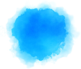 Watercolor paint brush blue