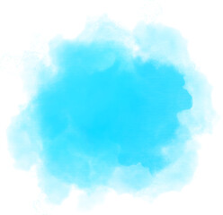 Watercolor paint brush blue