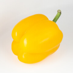 Yellow bell pepper on a white background