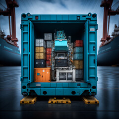 Container operation in port series